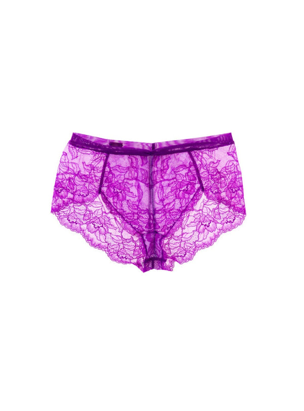 M'DREA 日本製ゴム不使用レースショーツ BIANCA Violet|ラインレス・S〜LL