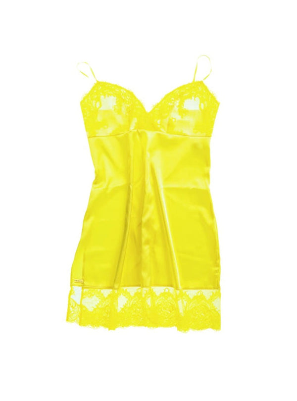 M'DREA Luxe Yellow Slip|日本製レーススリップ・グラマーバスト対応設計