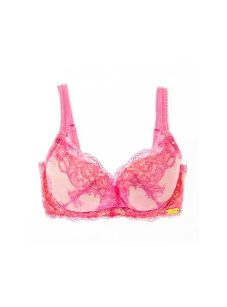 M'DREA 日本製グラマーサイズ対応L字ワイヤーブラ Sakura Pink|B〜Mカップまで対応