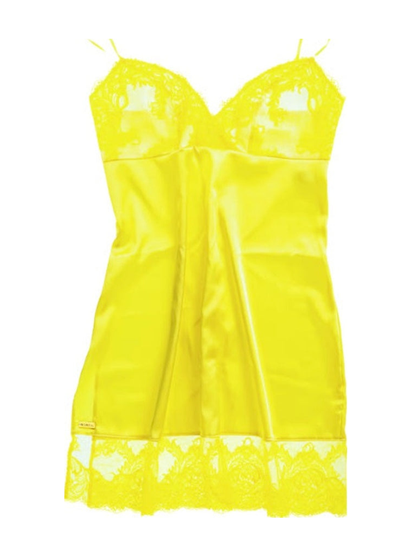 M'DREA Luxe Yellow Slip|日本製レーススリップ・グラマーバスト対応設計