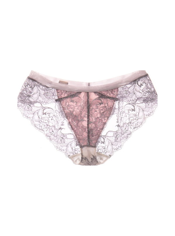 M'DREA Silver Rose Shorts|日本製レースショーツ・総レース・ゴム不使用・シームレスショーツ
