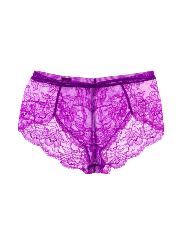 M'DREA 日本製ゴム不使用レースショーツ BIANCA Violet|ラインレス・S〜LL