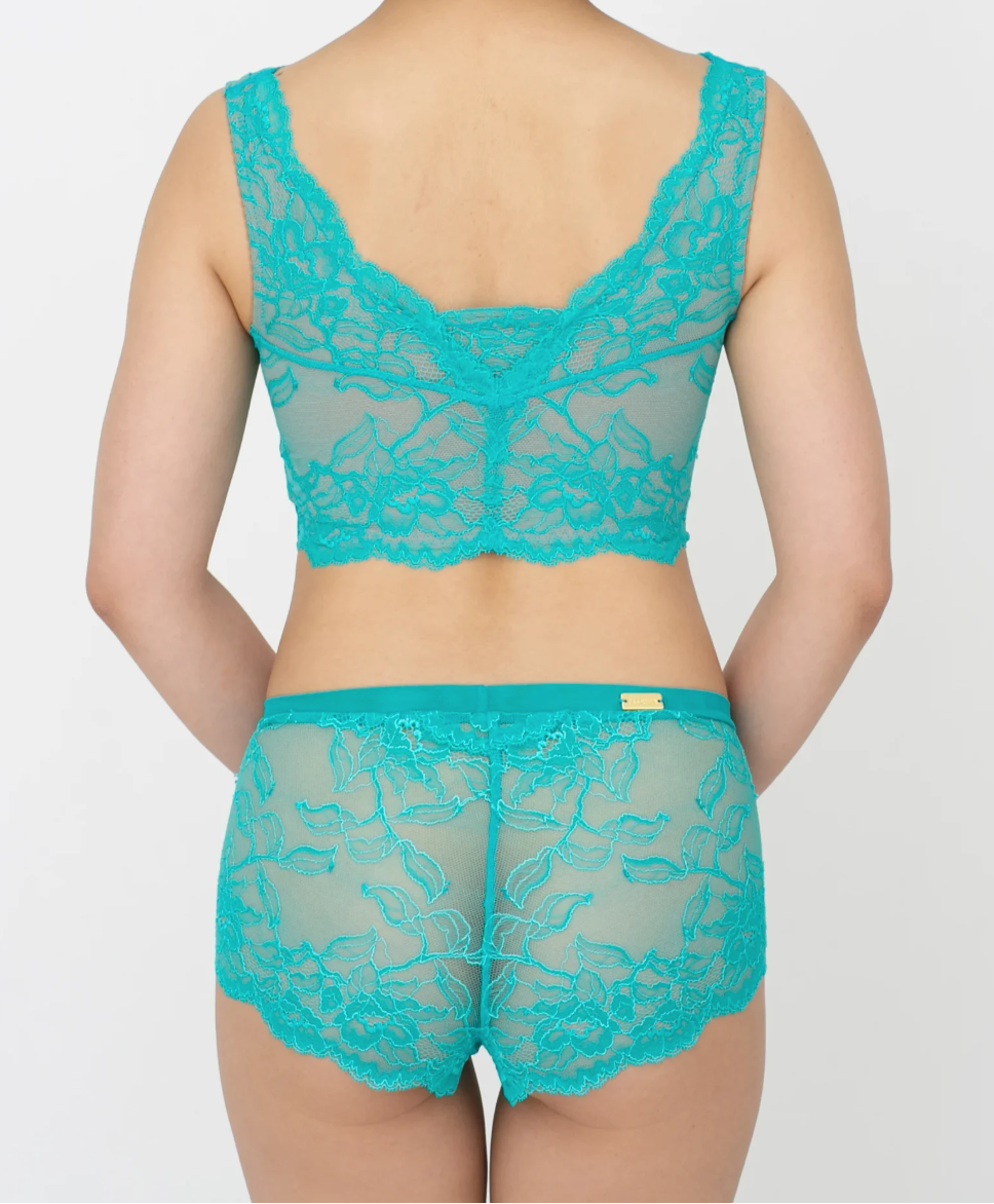 M'DREA 日本製ノンワイヤーレースブラ BIANCA Turquoise｜B〜Nカップ・24サイズ展開