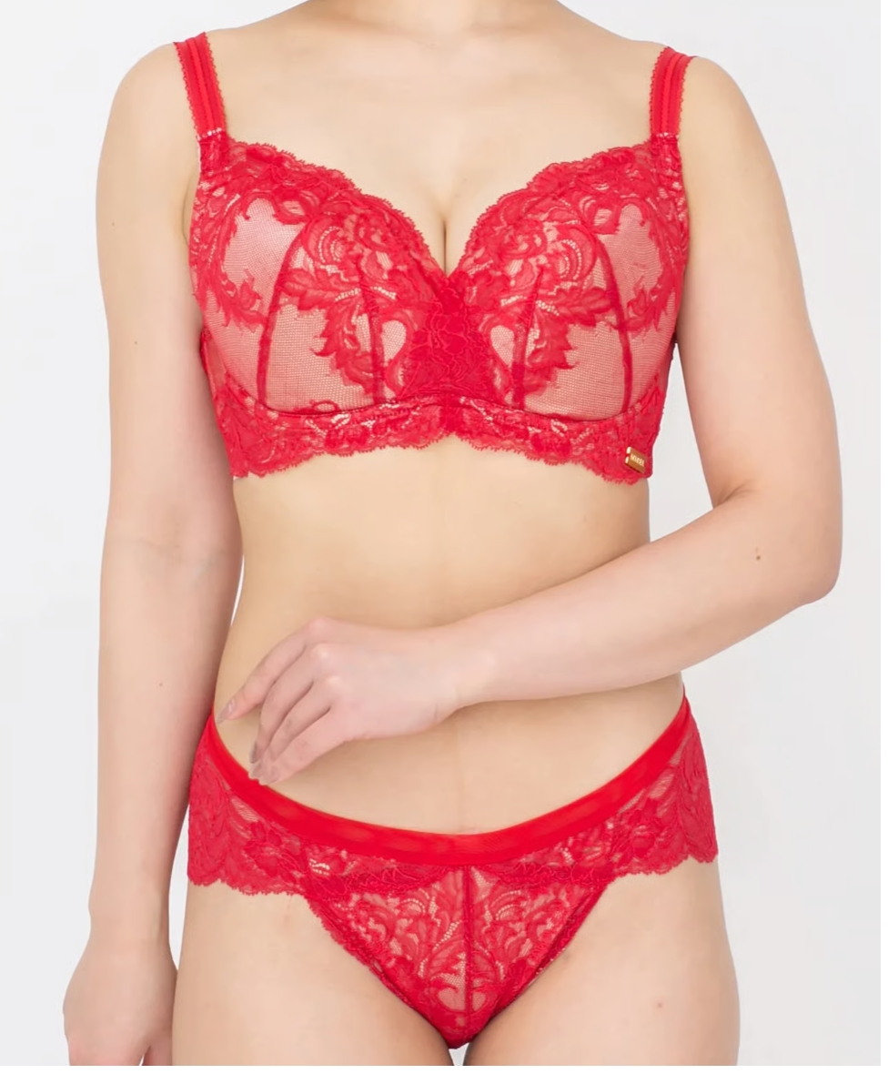 M'DREA 日本製L字ワイヤーブラ LUISA Rouge Red｜数量限定カラー