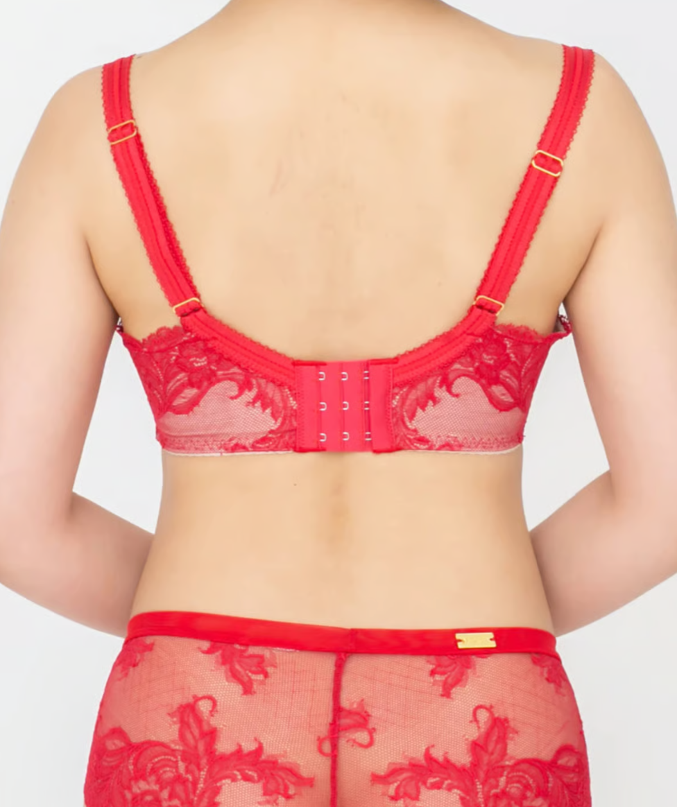 M'DREA 日本製L字ワイヤーブラ LUISA Rouge Red｜数量限定カラー