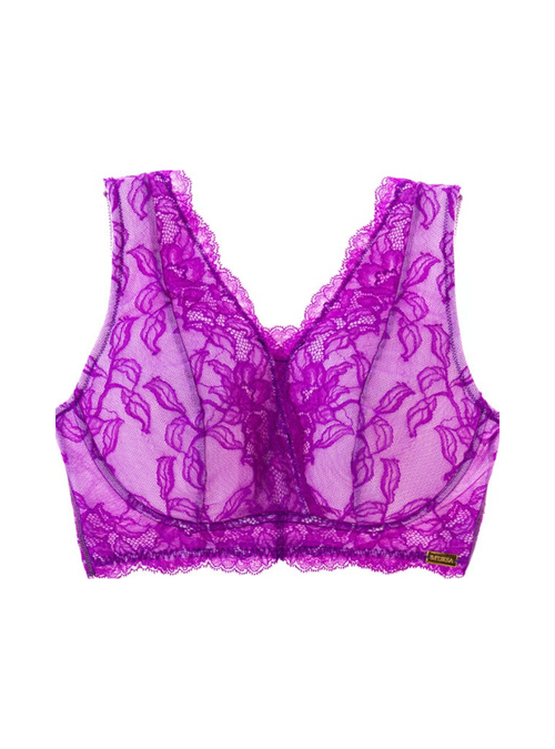 M'DREA 日本製ノンワイヤーレースブラ BIANCA Violet｜B〜Nカップ・24サイズ展開