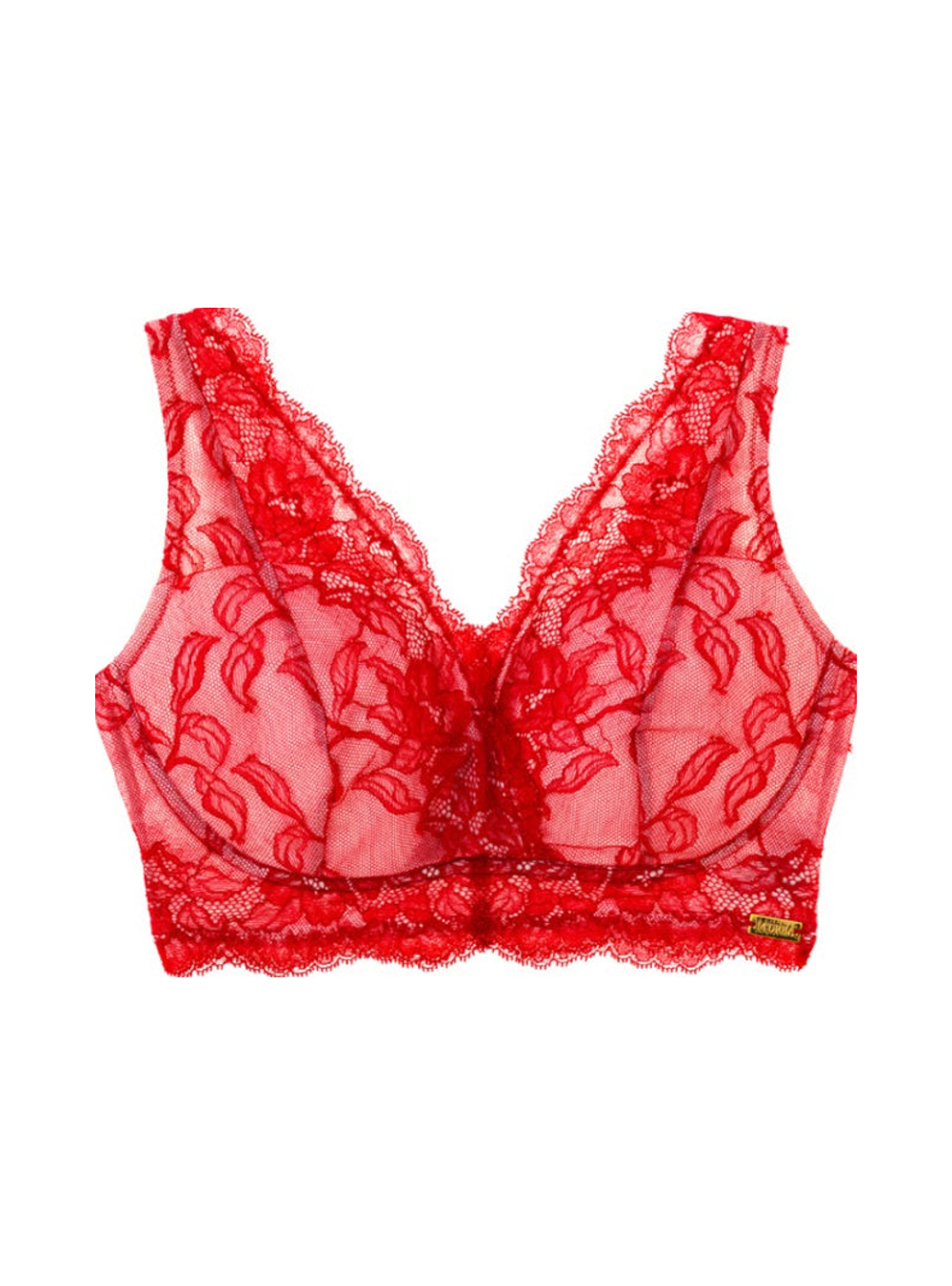 M'DREA 日本製ノンワイヤーレースブラ BIANCA Red｜B〜Nカップ・24サイズ展開