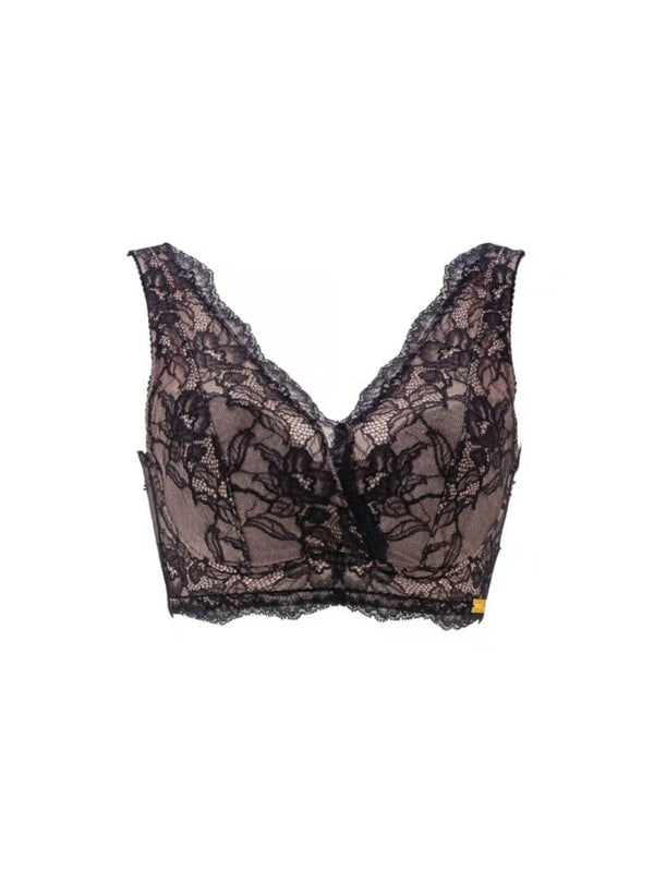 M'DREA 日本製ノンワイヤーレースブラ BIANCA Black｜B〜Nカップ・24サイズ展開