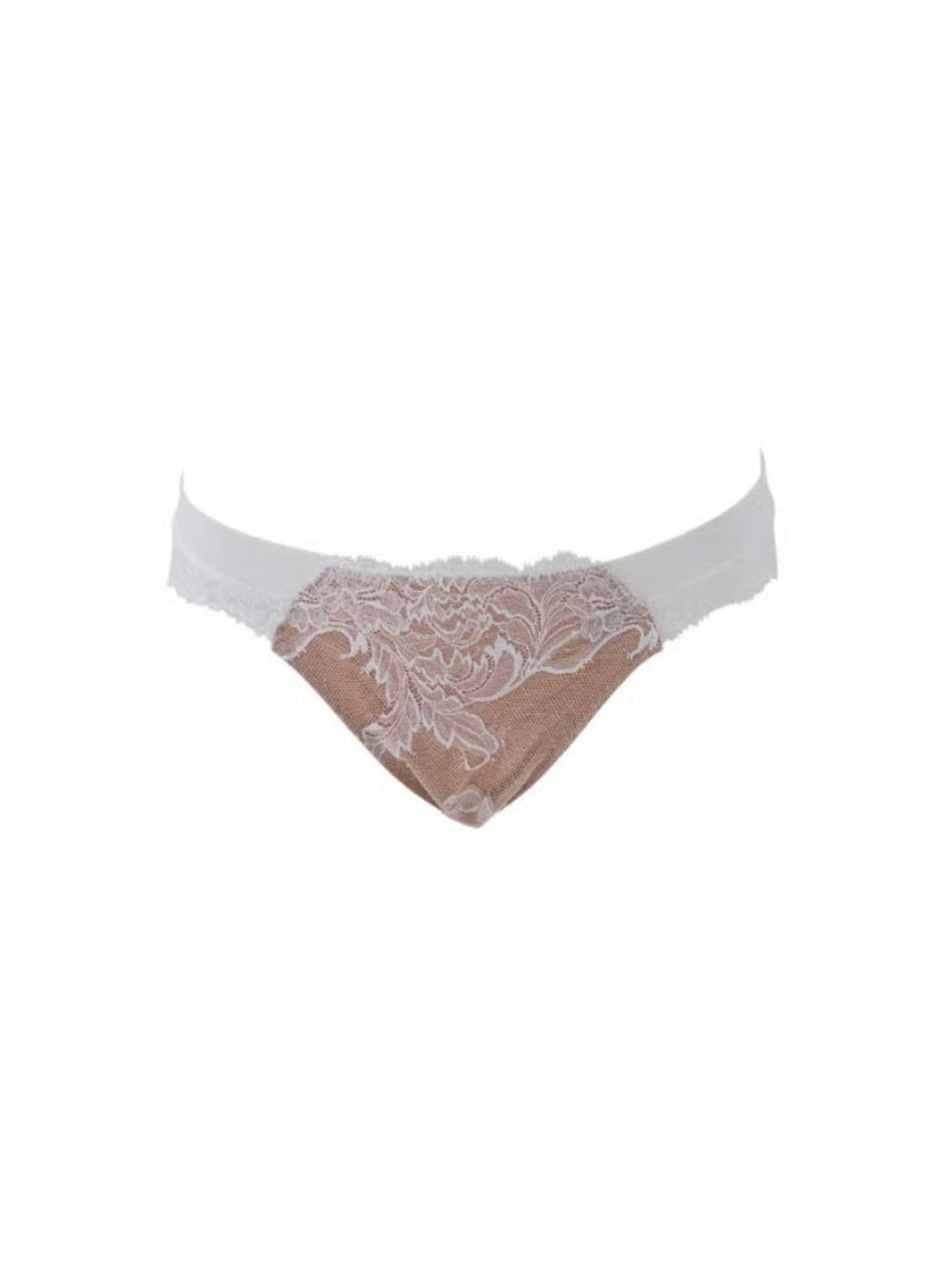 M'DREA Elegance White Tanga｜日本製レースタンガ・ラインレス・ゴム不使用