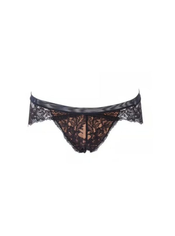 M'DREA 日本製最高級リバーレースショーツ LUISA Black｜トップメゾン使用レース・S〜L
