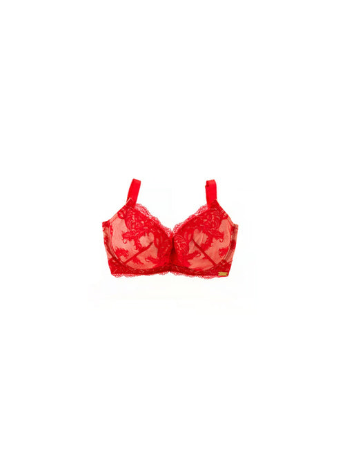 M'DREA 日本製L字ワイヤーブラ LUISA Rouge Red｜数量限定カラー