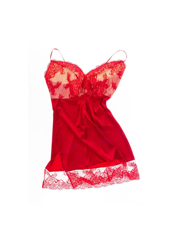 M'DREA LUISA Rouge Red Slip｜グラマーバスト対応スリップ