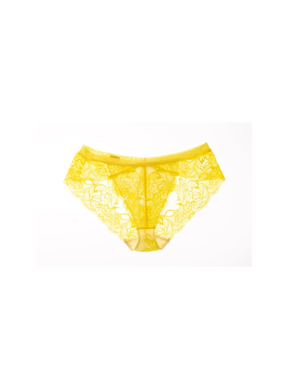 M'DREA Luxe Yellow Shorts｜日本製レースショーツ・総レース・ゴム不使用