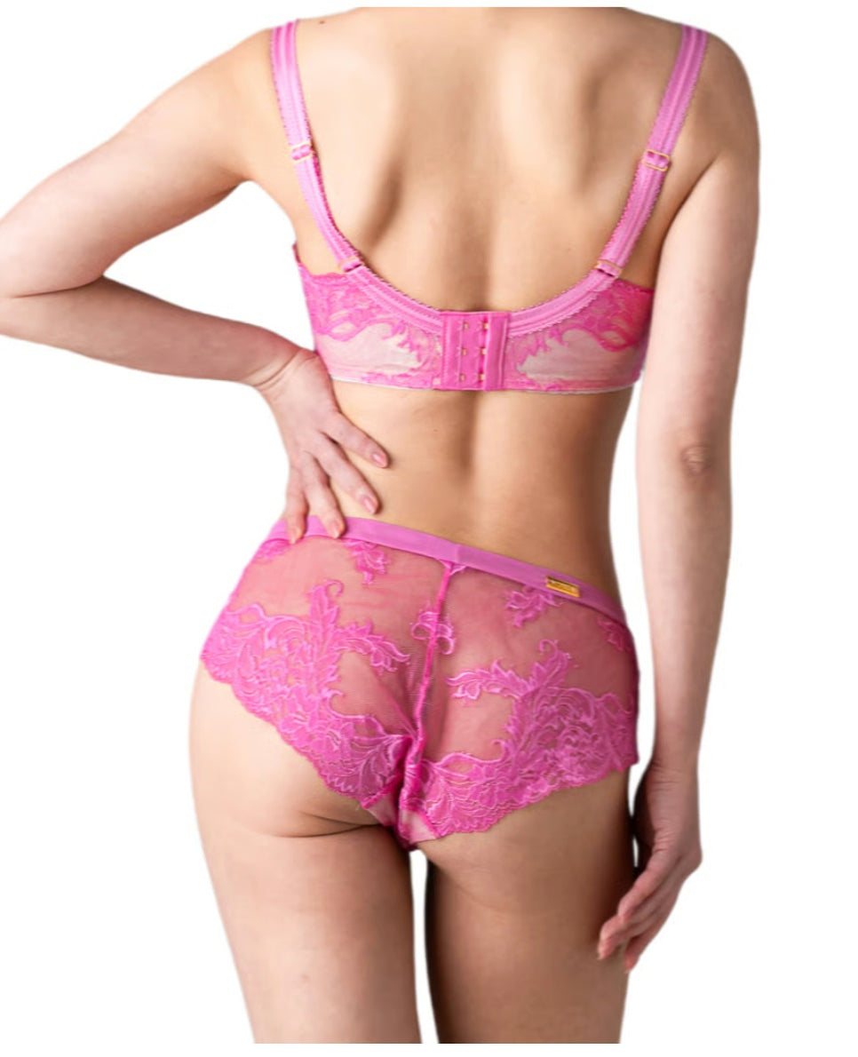 M'DREA 日本製グラマーサイズ対応L字ワイヤーブラ Sakura Pink｜B〜Mカップまで対応