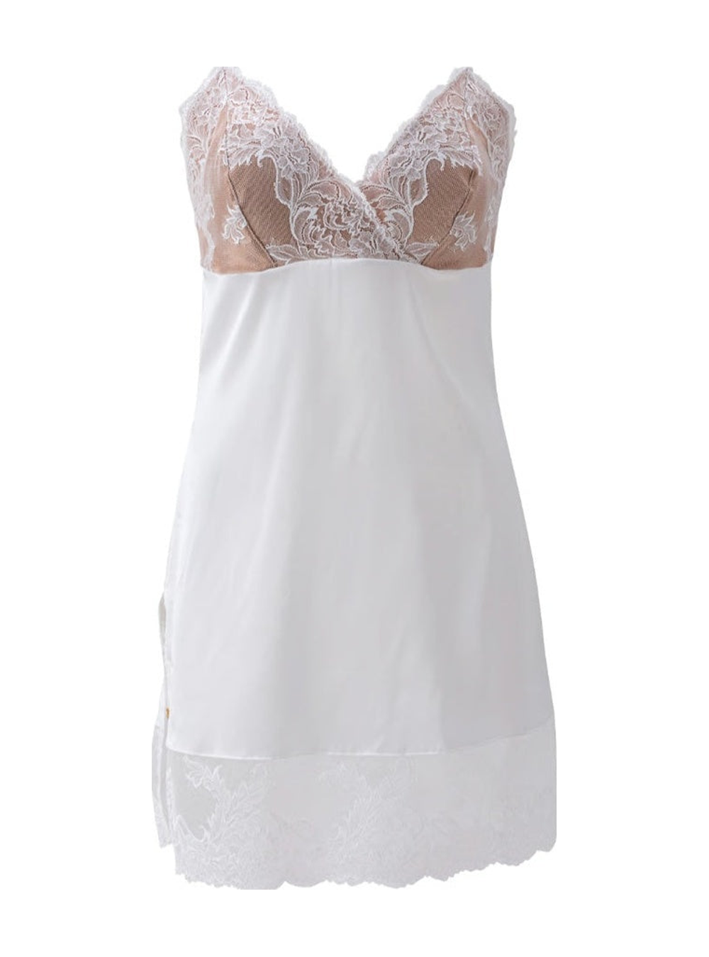 M'DREA Elegance White Slip｜日本製レーススリップ・グラマーバスト対応設計