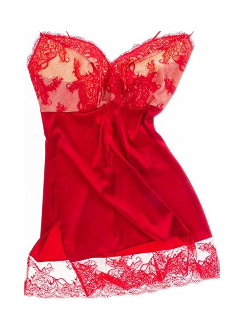 M'DREA LUISA Rouge Red Slip｜グラマーバスト対応スリップ