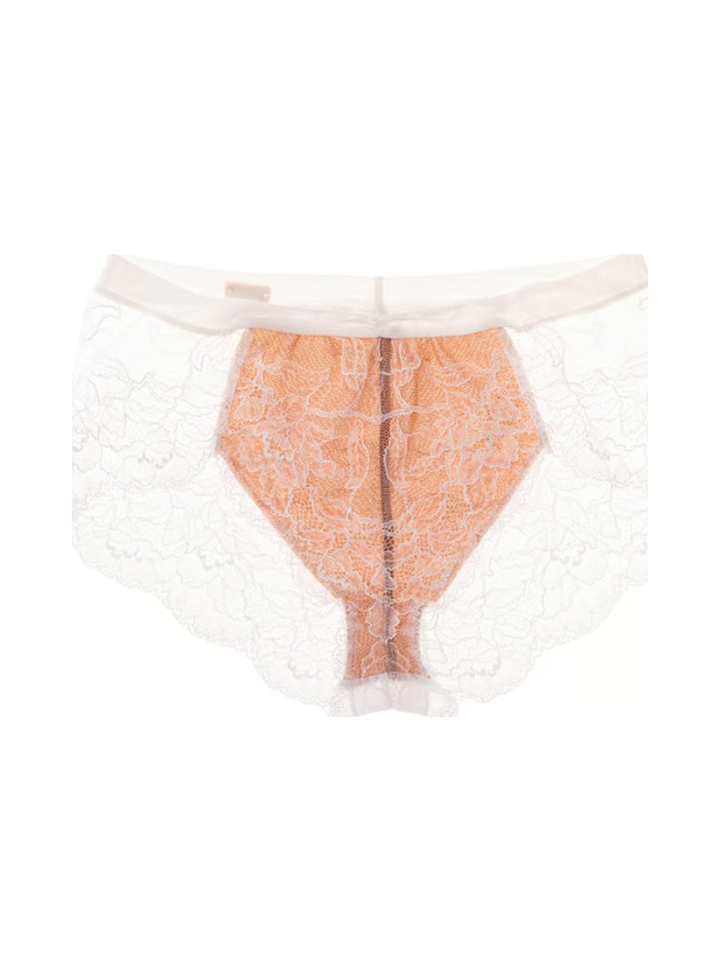 M'DREA 日本製ゴム不使用レースショーツ BIANCA White｜ラインレス・S〜LL